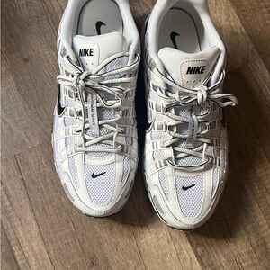 Nike White and Black P-6000 Shoes